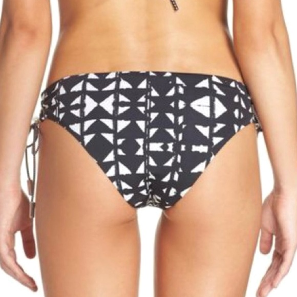 Dolce Vita Black Punk Zulu Grommet Loop Side Tie Accent Bikini Swim Bottom New! - Picture 3 of 6